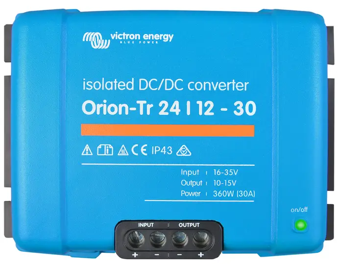 Konvertor DC/DC Orion-Tr 24/12V-30A 360W IP43 Izolovaný Ověřený