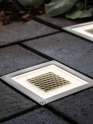 Vrácení Zdarma Solární čtvercové podlahové osvětlení SolarCentre Onyx Half Brick Light set 2ks