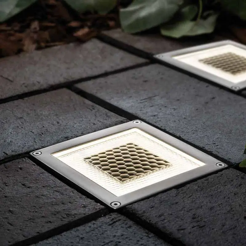 Vrácení Zdarma Solární čtvercové podlahové osvětlení SolarCentre Onyx Half Brick Light set 2ks