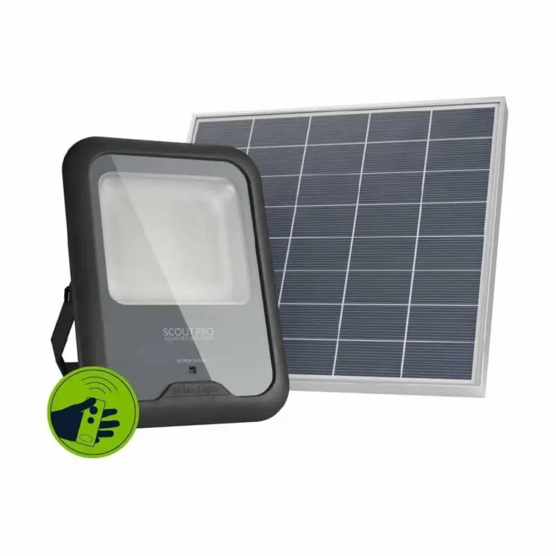 Top Prodej Solární senzorový reflektor s dálkovým ovládáním SolarCentre Scout Pro - černá edice