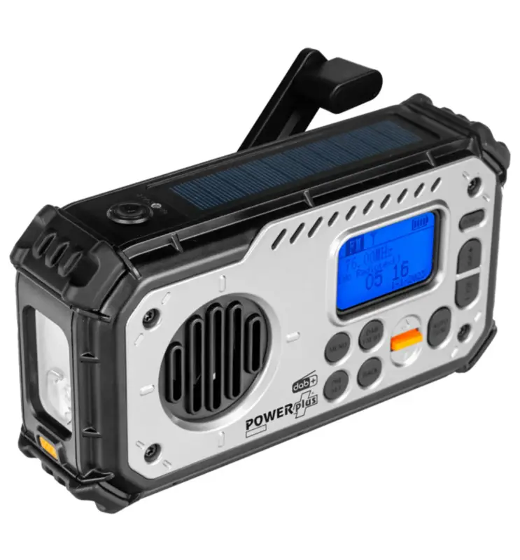 Solární rádio DAB+/FM s dynamem, powerbankou a světlem POWERplus BISON Nejlepší Volba