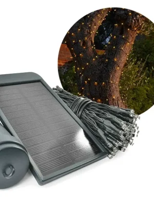 Dokud Zásoby Vydrží Solární světelný řetěz s USB Lumify Solarcentre - 100 LED / 10m, teplá i studená bílá