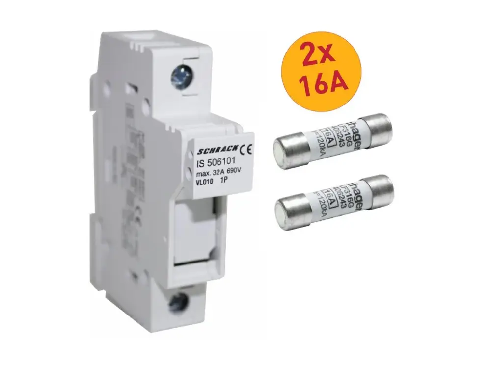 Pojistný odpínač 16A + 2x pojistka Koupit Online