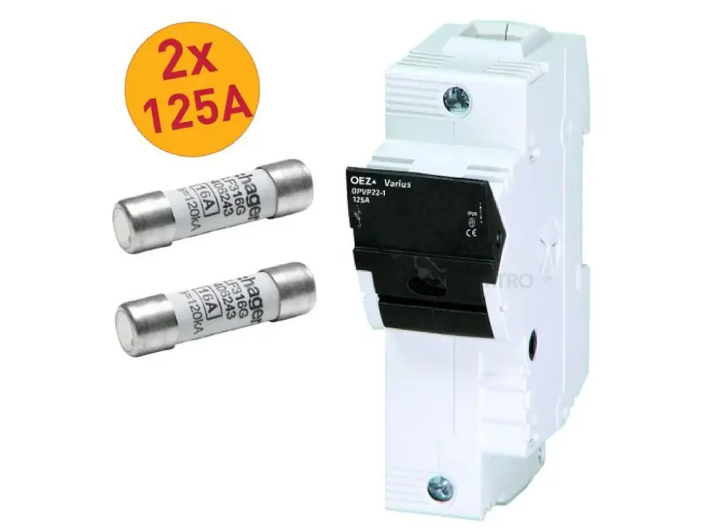 Pojistný odpínač 125A + 2x pojistka Vrácení Zdarma