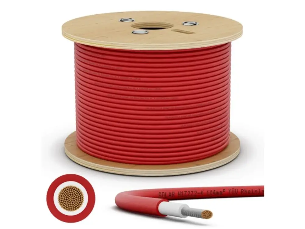 Akční Nabídka Solární kabel 6 mm², UV ochrana - 500m cívka - červený