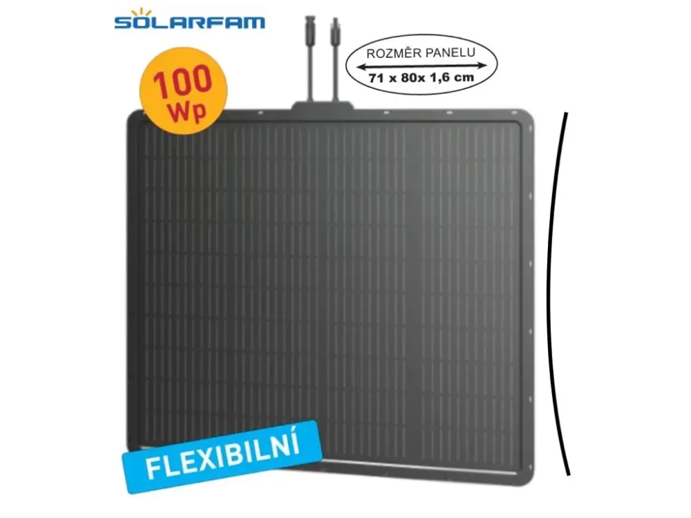Sezónní Sleva Flexibilní panel SOLARFAM 100Wp - nejen na balkón