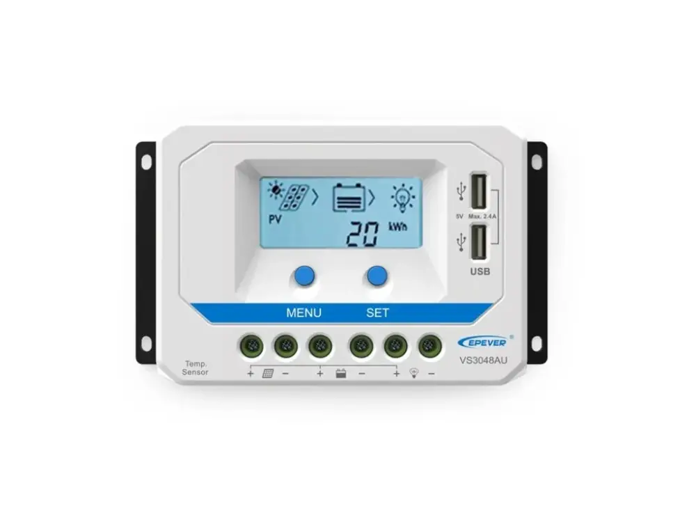 Zlevněný BAZAR-PWM solární regulátor EPsolar 20A 12/24V s LCD displejem série VS