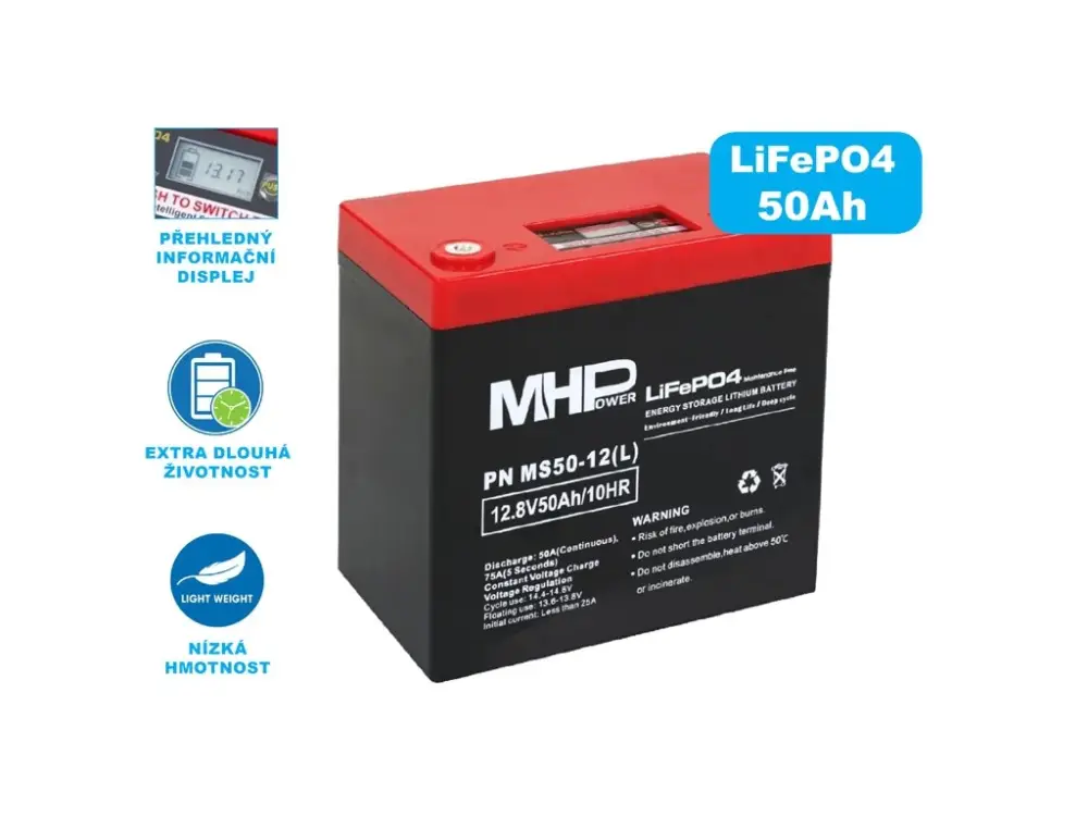 MHPower LiFePO4 12V/50Ah Akční Cena