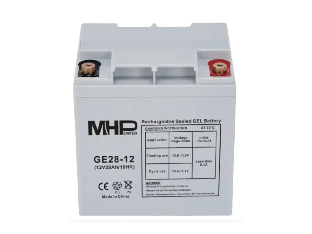 MHPower GE28-12 Gelový akumulátor 12V/28Ah, Deep Cycle Výprodej