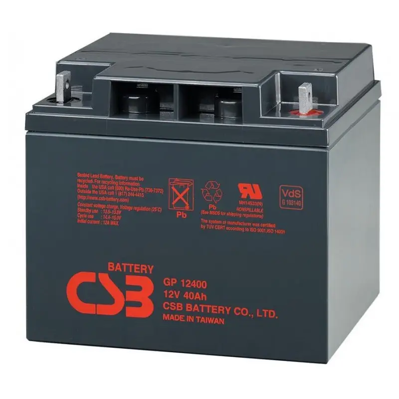 akumulátor CSB GPL12400 I - 12V / 40Ah Autentický