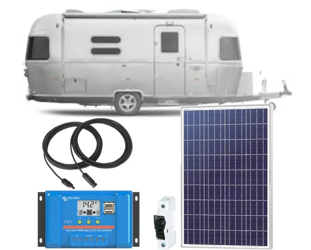 175Wp, 12V solární sestava Victron Energy pro karavan s odpínačem baterie Časově Omezené