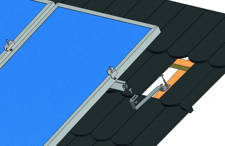 Set konstrukce pro 6 panelů 1,5kW, pro střešní tašku bobrovku Akční Cena