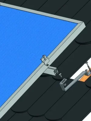 Akce Set konstrukce pro 8 panelů 2KW, pro střešní tašku bobrovku