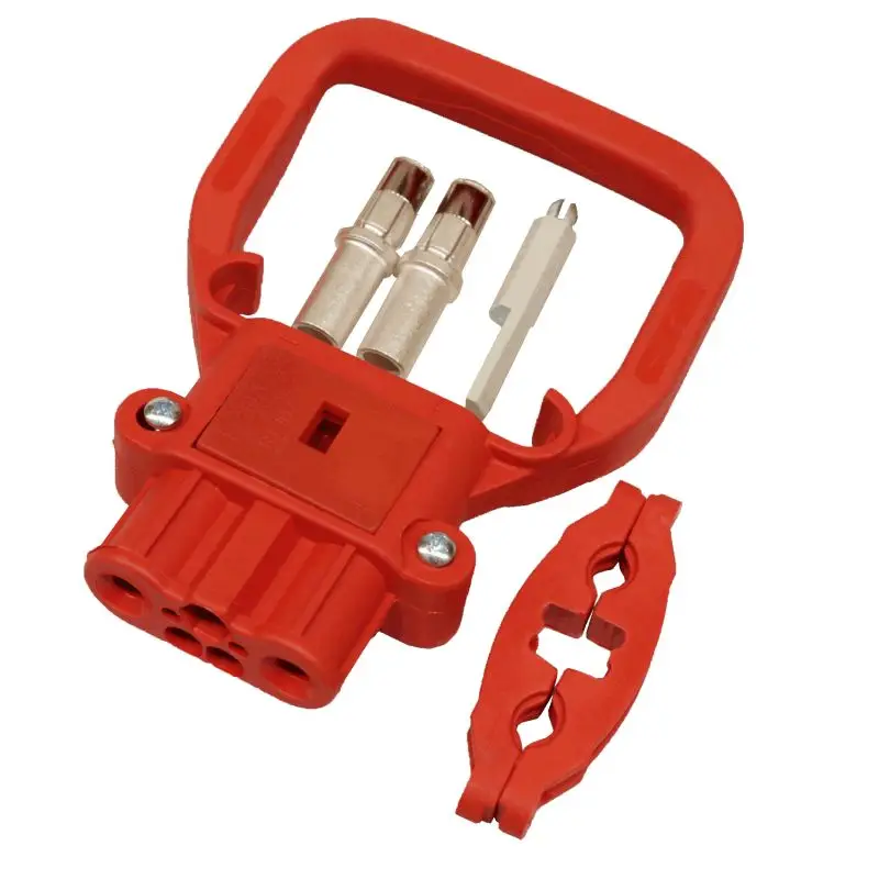 Konektor Rema Euro DIN 80A, 150V, RED, 0450001501, průřez kabelu 25mm2 Baterie/zásuvka Cenový Hit