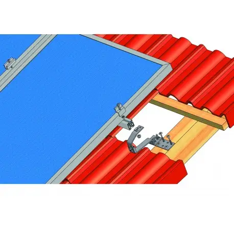 Novinka Set konstrukce pro 4 panely 1,3kW, pro betonové a pálené taškové střechy