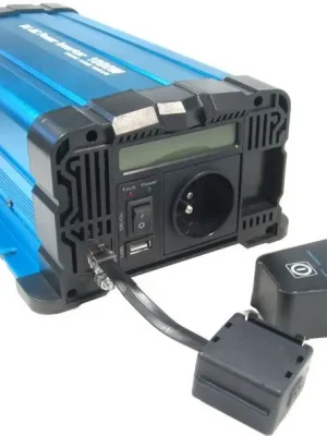 Zlevněný Měnič napětí 12V/230V 1000W, USB, Solarvertech FS1000, čistá sinusovka, D.O. bezdrátové