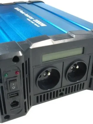 Akční Cena Měnič napětí 24V/230V 2000W, USB, Solarvertech FS2000, čistá sinusovka, dálkové ovládání bezdrátové