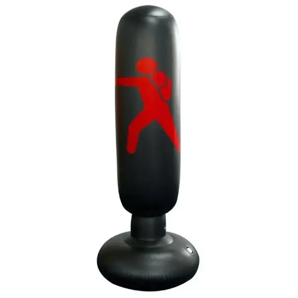 Must-Have Nafukovací boxovací pytel 160 x 50 cm pro dospělé i děti Volně stojící PVC boxovací pytel Tréninková pomůcka Fitness sport Dárková sada