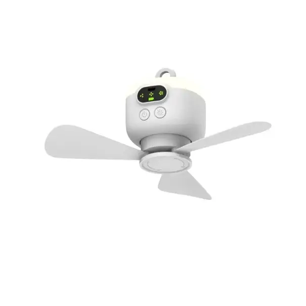 Jen Po Omezenou Doba Venkovní kempingový ventilátor Přenosný stropní ventilátor 8000mAh Dobíjecí baterie Dálkové ovládání 3 rychlosti Tichý provoz