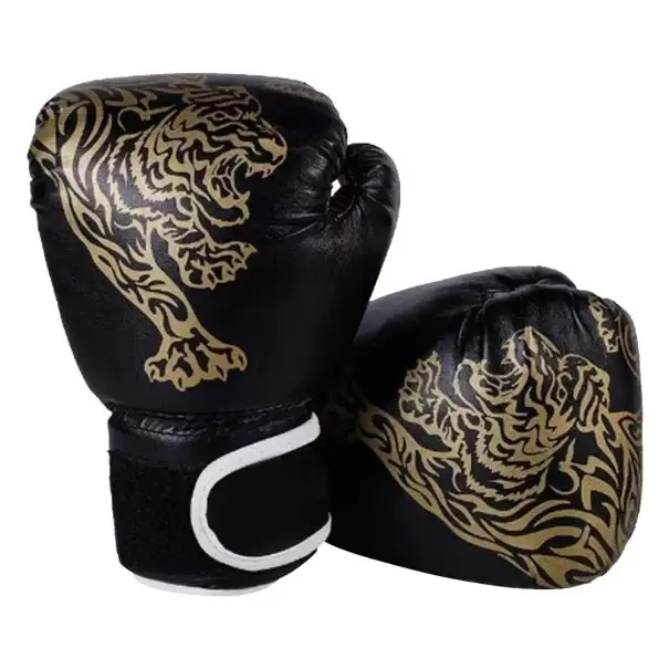 Kup Teď 2ks boxerské tréninkové rukavice Prodyšné PU kožené rukavice MMA Muay Thai karate sparring sanda Bojové sportovní rukavice s pěnovou výplní