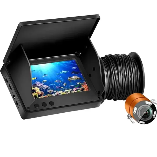 Oblíbený Kamera do vody s LCD 4,3 palcový displejem Podvodní vodotěsná kamera IPS 1080P s nočním viděním Vyhledávač ryb pro rybáře s délkou video kabelu 20 metrů