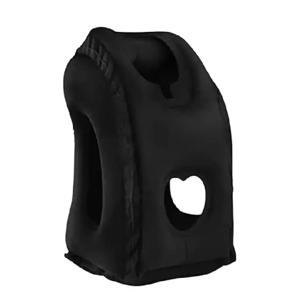 Poslední Šance Nafukovací cestovní polštář 30 x 35 x 55 cm z PVC Ergonomický polštář do letadla Auta a vlaku Podpora krku a zad Skládací design