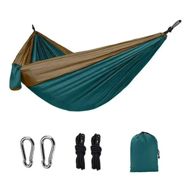 Pouze Dnes Hamaka Ultralehká cestovní houpací síť 270x140 cm Rychleschnoucí venkovní a vnitřní síť Zahradní kempingová síť s nosností 300 kg Prodyšný materiál