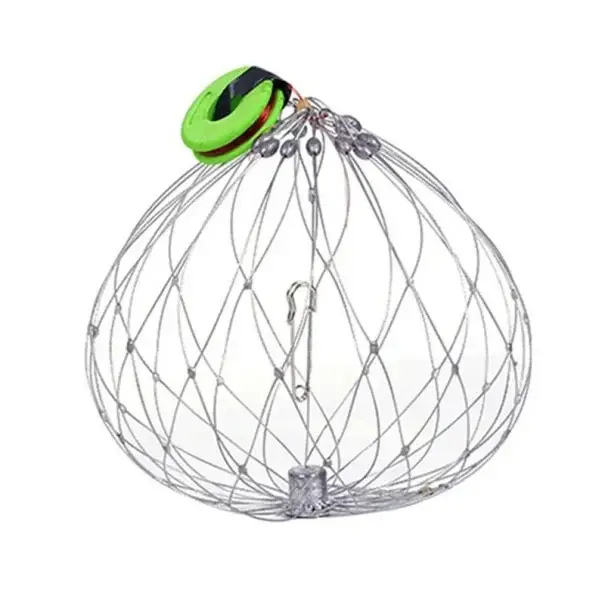 Značkový Ocelová klec na kraby 52 cm Pevná past na kraby z 16 ocelových drátů Odolná kovová konstrukce Efektivní chytání krabů Snadné použití ve sladké i slané vodě