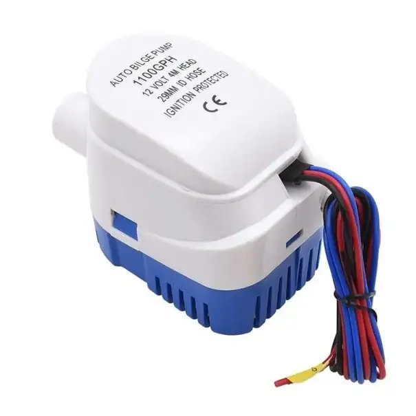 Automatické ponorné vodní čerpadlo 12V 1100GPH lodní bilge pumpa plastová bílá modrá pro jachtu motorový člun hausbót hydroplán 29 mm výstup Bezpečná Platba
