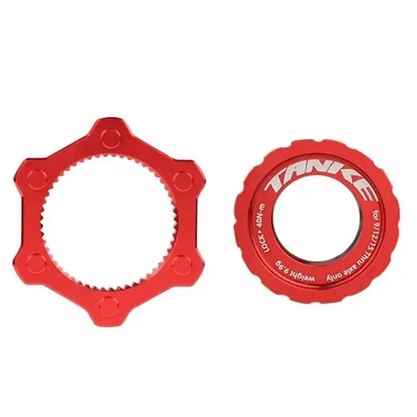 Center Lock uzávěr brzdového kotouče TANKE červený pro osy 9/12/15 mm s utahovacím momentem 40 Nm pro uchycení na náboj kola Ihned K Objednání