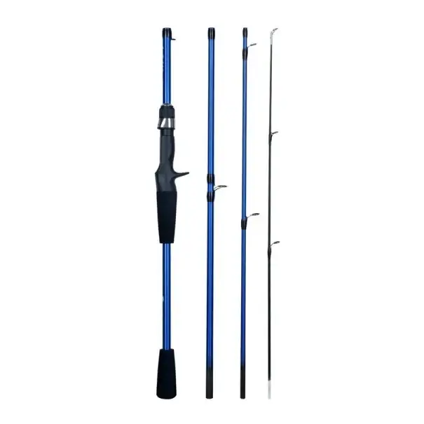 Expresní Doručení Castingový modrý lehký rybářský prut 2,1 m 5-20 kg 4 sekce Skládací cestovní prut Přepravní délka 50 cm
