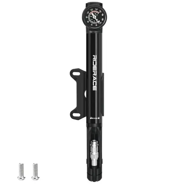 Must-Have Cyklistická ruční pumpa s manometrem 275 x 37,8 mm Přenosná vysokotlaká hustilka pneumatik Presta Schrader AV FV Slitinové tělo na kolo