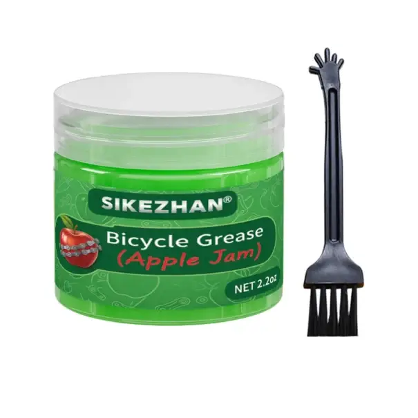 Horká Nabídka Cyklistický mazací tuk 62 g zelená pasta s aplikačním štětečkem pro horská a silniční kola jako nářadí pro opravy a údržbu