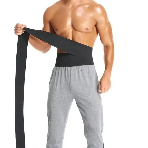 Elastický zavinovací pás na tvarování břicha Zeštíhlující pás pro muže Fitness kompresní bandáž 3 m Podpora zad a pasu Nastavitelný pás na hubnutí Omezená Nabídka