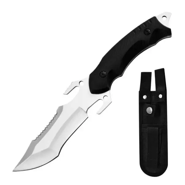 Cenová Bomba Kapesní vojenský nerezový nůž 22,8 cm s pouzdrem Oboustranná kombinovaná čepel Outdoor nůž na přežití Taktický nůž Kempování