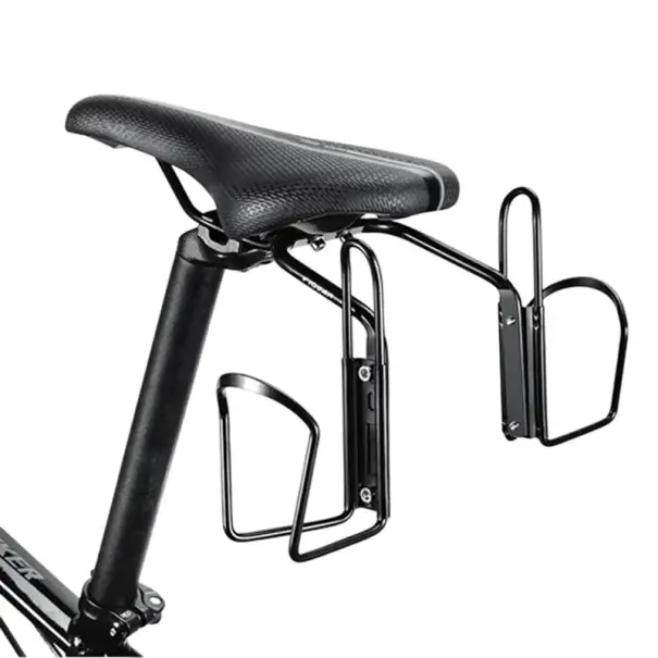 Akční Cena Kovový držák na 2 lahve 12 x 14 x 11 cm Cyklistický držák pod sedadlo Hliníkový stojan na lahve Pevné uchycení Odolná konstrukce Sportovní výbava