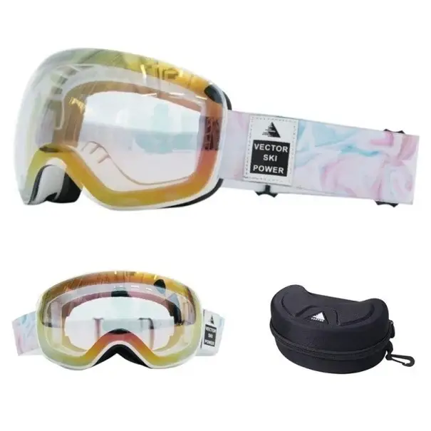 Omezená Nabídka Lyžařské brýle 19,0 x 10,5 cm UV400 Unisex Polykarbonát Nemlžící 75% Mramorované Vector Pevné pouzdro