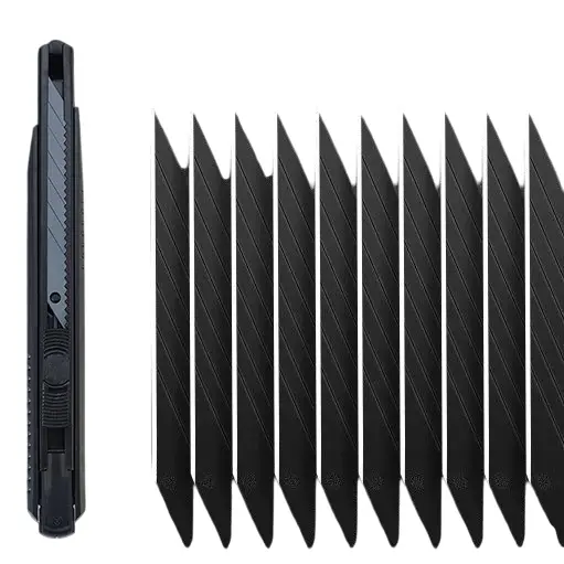 Malý lámací nůž na papír 14,5 cm s 10 náhradními ostřími 9 mm Řezací nůž Hobby nůž Kancelářské potřeby Precizní řezání Aktuální