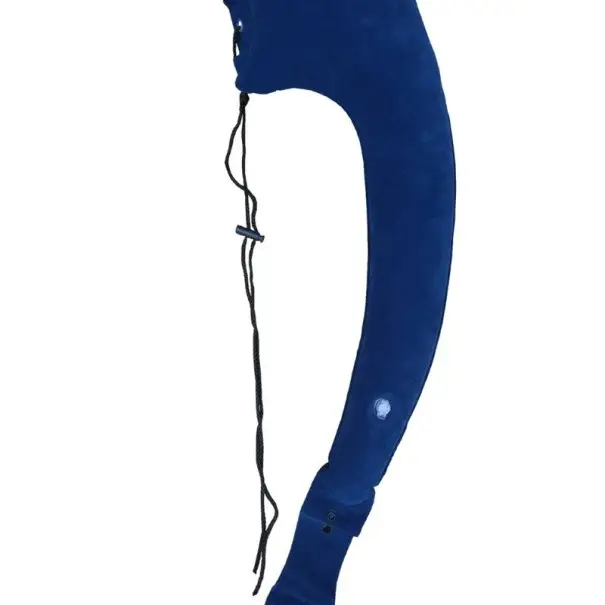 Nejlepší Cena Nafukovací boční spací polštář na krk 90 x 28 cm PVC kompozitní vločkový materiál Cestovní polštář s pouzdrem a stahovací tkaničkou