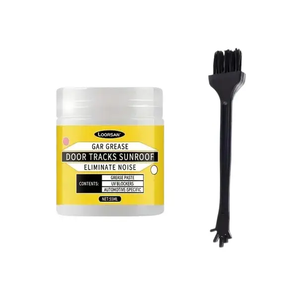 Nelepivá pasta na mazání 55 ml bílý tuk se štětečkem na lišty dveří aut, střešní okna, panty a řetězy jízdních kol Horká Nabídka