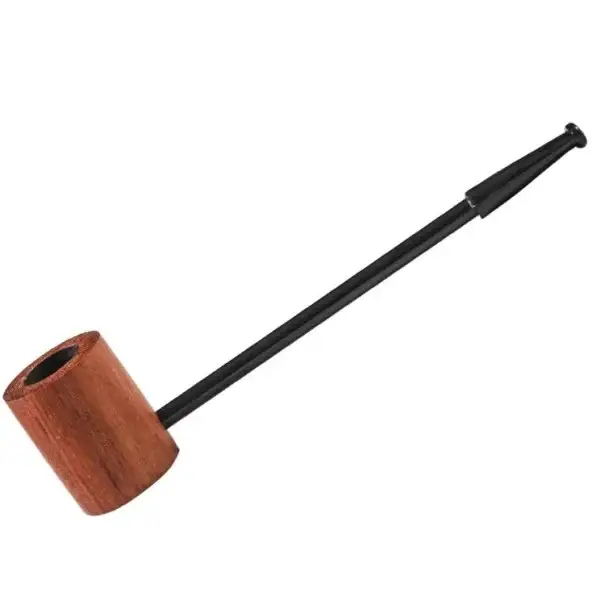 Přenosná dřevěná dýmka na tabák 147×32×14 mm dřevo světle hnědá miska kompaktní kuřácká dýmka pro každodenní použití Akční Nabídka