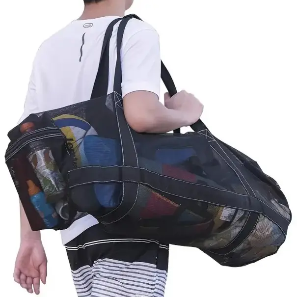 Síťovaná taška na potápěčské vybavení 94 x 38 x 38 cm Kapacita 100 l Polyesterová průsvitná sportovní taška na pláž, bazén a vodní sporty Originální