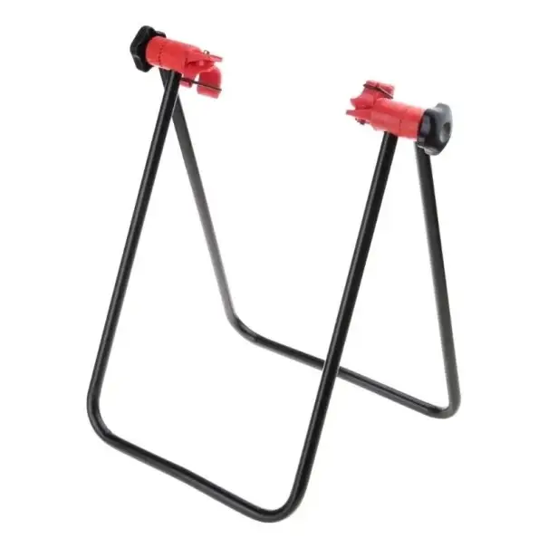 Stojan na silniční kolo skládací servisní stojan 15,6×42×31,5 cm hliníková slitina + PVC černo-červený pro opravu kol Výhodná Nabídka