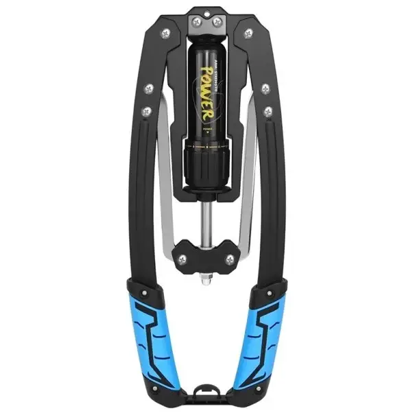 Přímo Od Výrobce Twist arm exerciser na hrudník a paže s otočnou regulací odporu 10–200 kg, skládací kovová konstrukce 42 cm, modrá, domácí posilování
