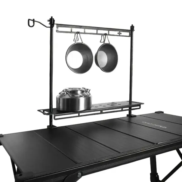 Odeslání Ihned Venkovní hliníkový úložný stojan 48×46 cm nosnost 10 kg lehká konstrukce 767 g organizér na kempingový stůl