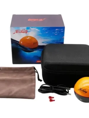 WiFi sonar na ryby Erchang F68 bezdrátový dosah 40 m detekce 0,8–60 m 125/330 kHz oranžový rybářský echolot pro jezero i moře Originální