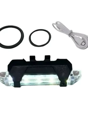 Zadní světlo na kolo 7,3 x 12,2 x 3 cm USB dobíjecí Vodotěsné bezpečnostní světlo IPX5 15 lm 5 režimů s gumovými pásky na upevnění Ihned K Objednání