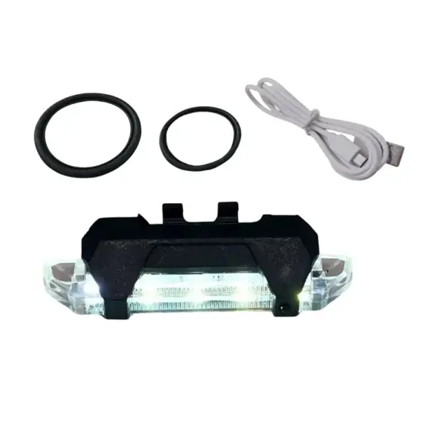 Zadní světlo na kolo 7,3 x 12,2 x 3 cm USB dobíjecí Vodotěsné bezpečnostní světlo IPX5 15 lm 5 režimů s gumovými pásky na upevnění Ihned K Objednání