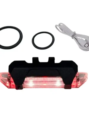 Zadní vícebarevné světlo na kolo 7,3 x 12,2 x 3 cm USB dobíjecí IPX5 Vodotěsné bezpečnostní světlo 15 lm 5 režimů s gumovými pásky na upevnění Bezpečná Platba