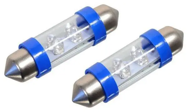 Žárovka 4 LED 12V 0,49W suf.11x39 modrá SV8,5 Horká Nabídka